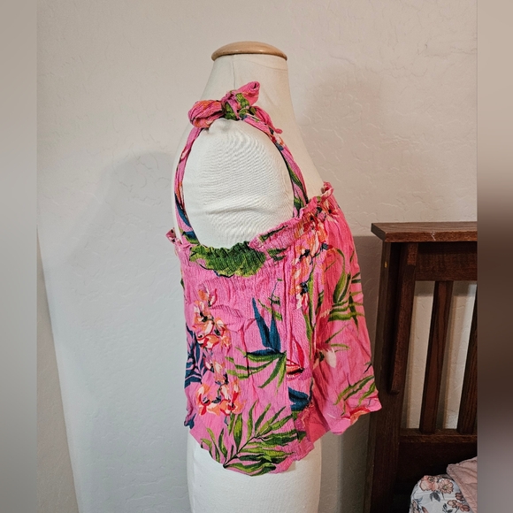 Floral Pink Sleeveless Top - Picture 5 of 8